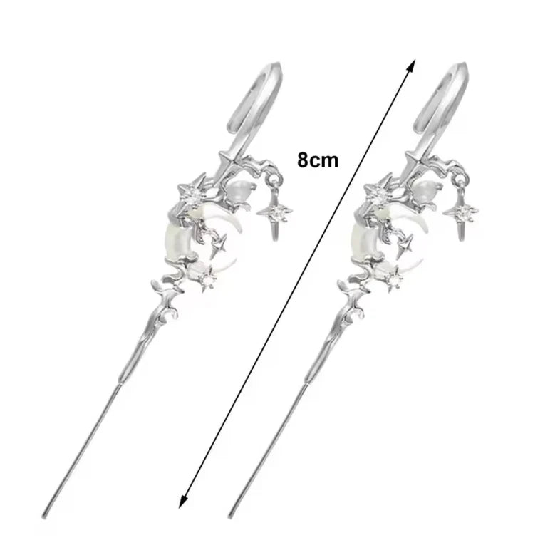 Nocthyra Mythic Moon Needle Earrings