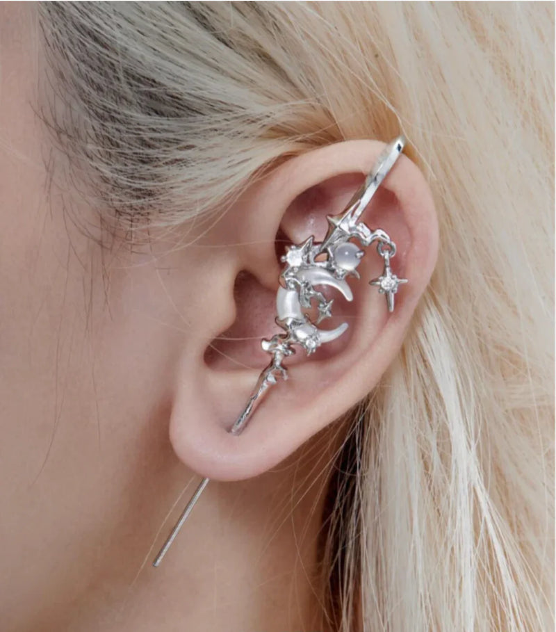 Nocthyra Mythic Moon Needle Earrings